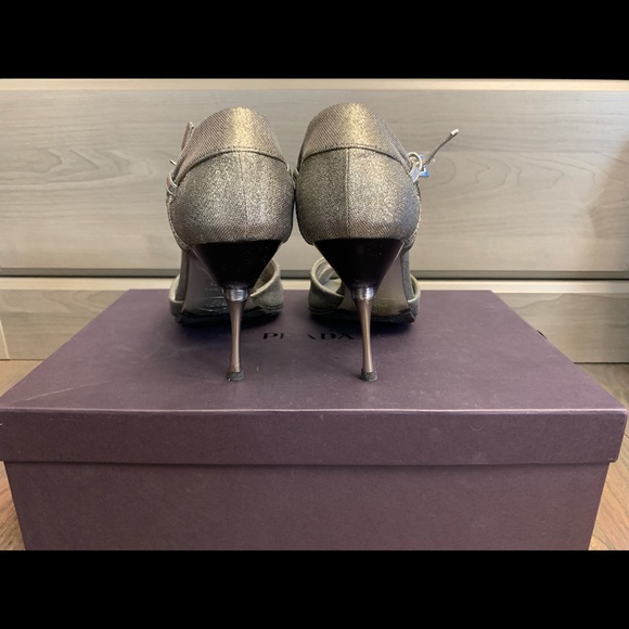 Prada silver sandals size 36.5 - Picture 3 of 8